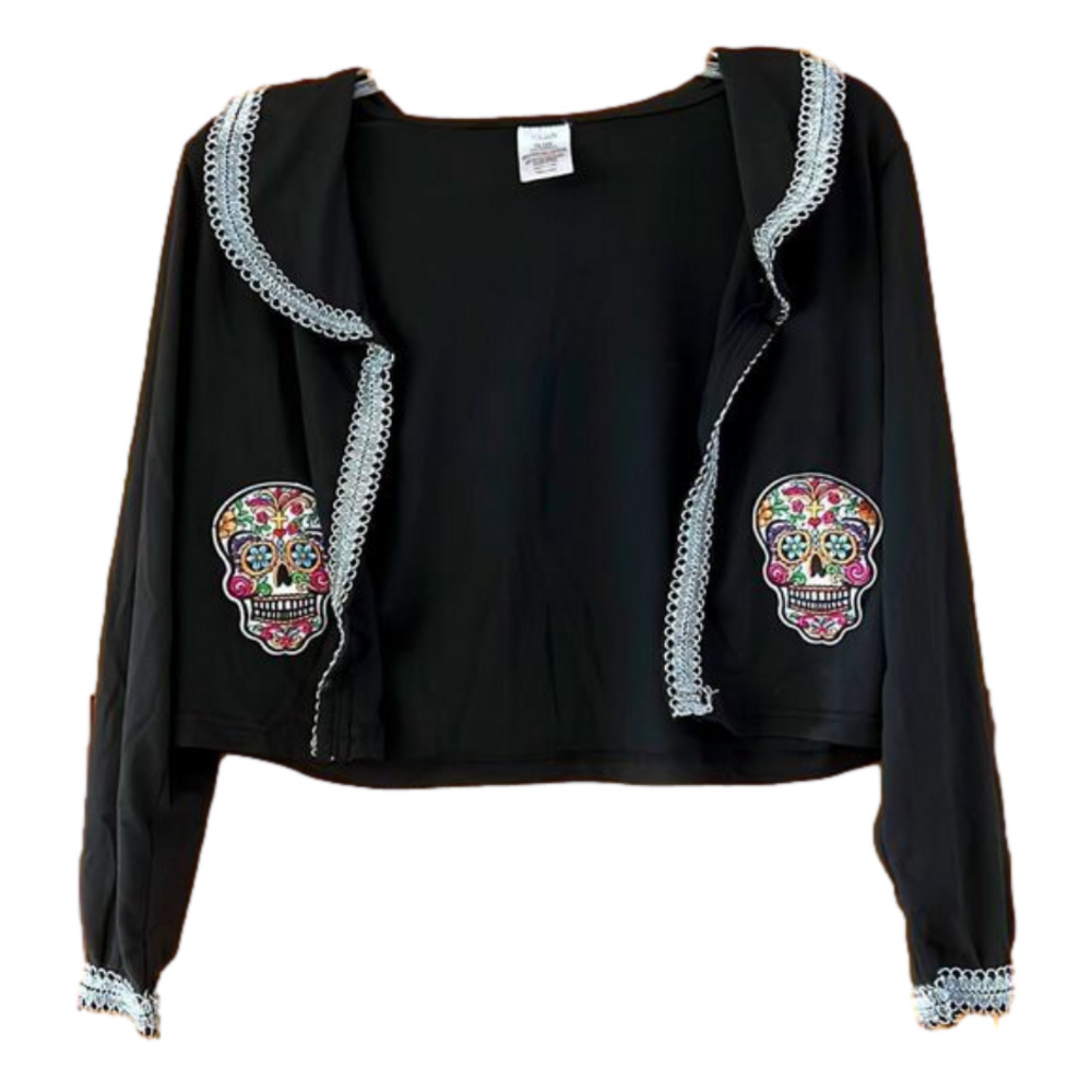 Yolsun Skull Embroidered Top